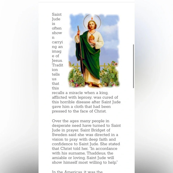 Sterling silver Saint Jude necklace - Picture 9 of 10